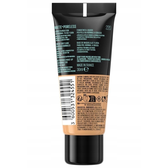 Maybelline Fit Me Matte Poreless Podkład Matujący 220 Natural Beige