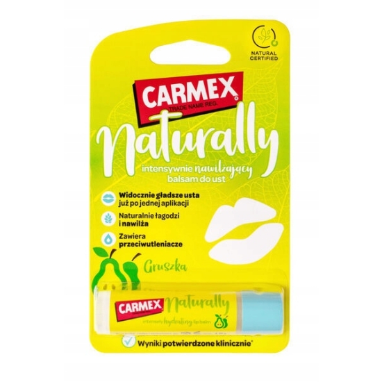 Carmex Naturally Intensywnie Nawilżający Balsam do Ust - Gruszka 4,25g