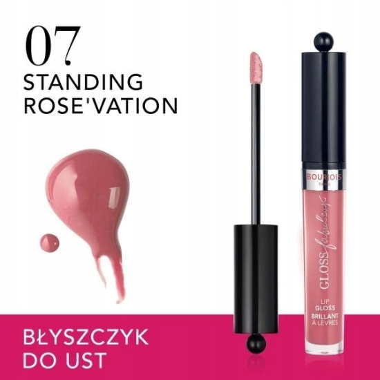 Bourjois Gloss Fabuleux - Błyszczyk do ust 07 Standing Rose Nawilżający 3.5