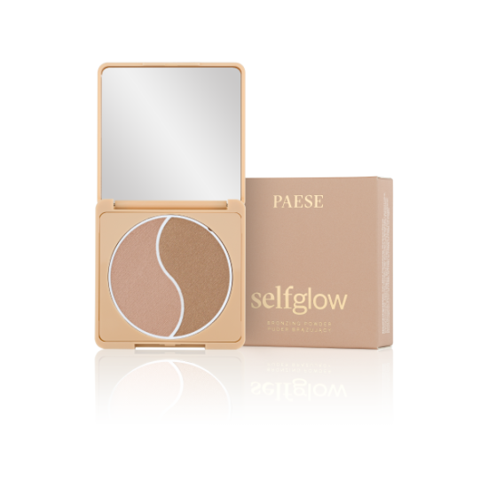 PAESE Self Glow - Brązujący Puder Prasowany Light Dla Naturalnego Blasku