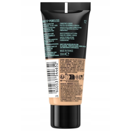 Maybelline Fit Me Matte Poreless Podkład Matujący 112 Soft Beige