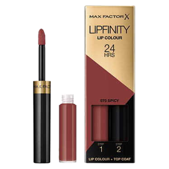 MAX FACTOR Pomadka W Płynie Długotrwała Lipfinity Lip Dwufazowa 070 Spicy