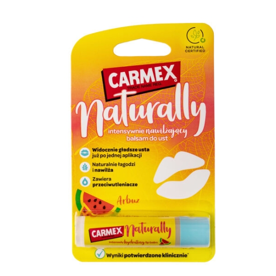 CARMEX Balsam Do Ust Naturally Arbuz 7,5G - Ochrona I Nawilżenie