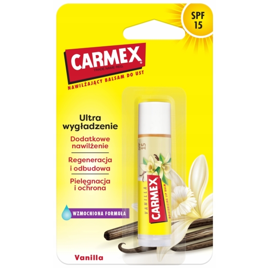 Carmex - Ochrona i Pielęgnacja Ust - Pomadka Waniliowa SPF 15