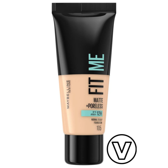 MAYBELLINE Podkład Do Twarzy Fit Me Matte Poreless Matujący 105 Natural Ivory