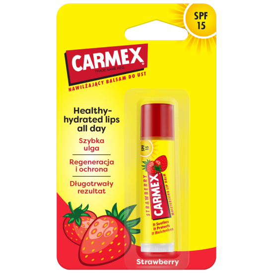 CARMEX Balsam Do Ust Intensywnie Nawilżający Amerykańska Truskawkowa