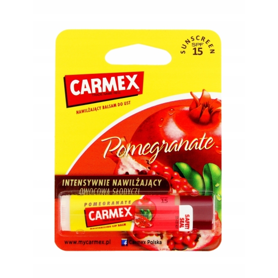 Carmex Balsam do Ust Granat - Z Naturalnymi Składnikami i Filtrem SPF 15