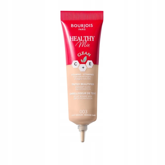 Bourjois Healthy Mix Clean - Krem Tonujący Light Medium 003, Nawilżenie i B