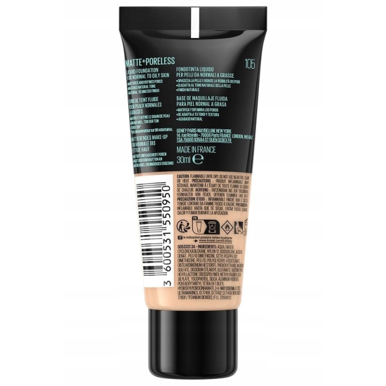 Maybelline Fit Me Matte Poreless Podkład Matujący 105 Natural Ivory