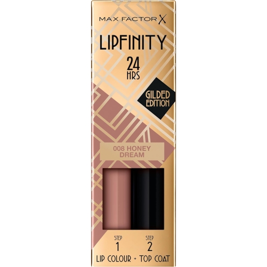 MAX FACTOR Pomadka Długotrwała Dwufazowa Lipfinity W Płynie 008 Honey Dream