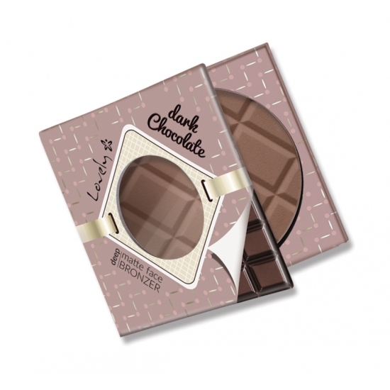 LOVELY Bronzer Matte Face Puder Dark Chocolate - Naturalne Matowe Wykończenie