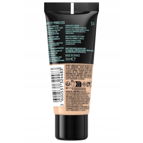 Maybelline Fit Me Matte Poreless Podkład Matujący 104 Soft Ivory