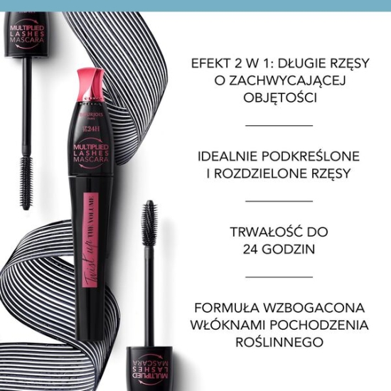 BOURJOIS Tusz Do Rzęs Up The Volume 24H Pogrubiający 23 Black