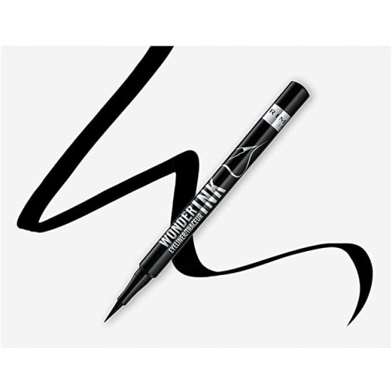 Rimmel Wonder Ink Eyeliner 001 Black - czarny eyeliner w pisaku