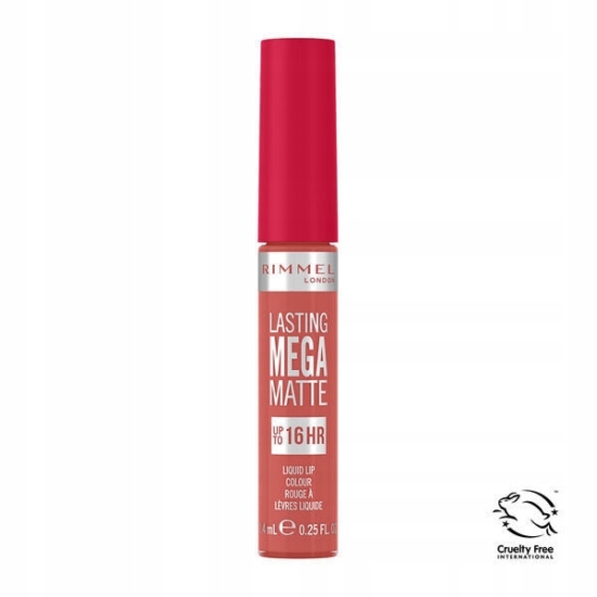 Rimmel Lasting Mega Matte Płynna Pomadka do Ust 600 Coral Sass 7,4 ml