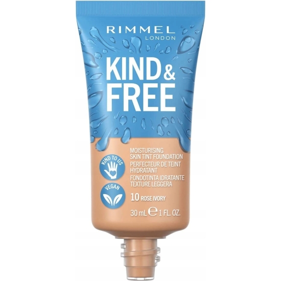 Rimmel Kind & Free Skin Tint Nawilżający Podkład - 010 Rose Ivory (30 ml)