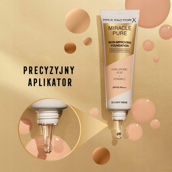 MAX FACTOR MIRACLE PURE SKIN Podkład poprawiający kondycję skóry 75 Golden