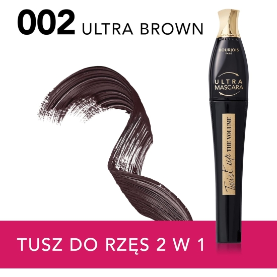 BOURJOIS Tusz Do Rzęs Up The Volume 24H Wydłużenie 02 Ultra Brown